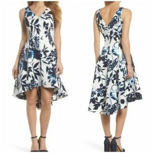 Eliza J  High Low Hem Floral Fit & Flare Dress size 10